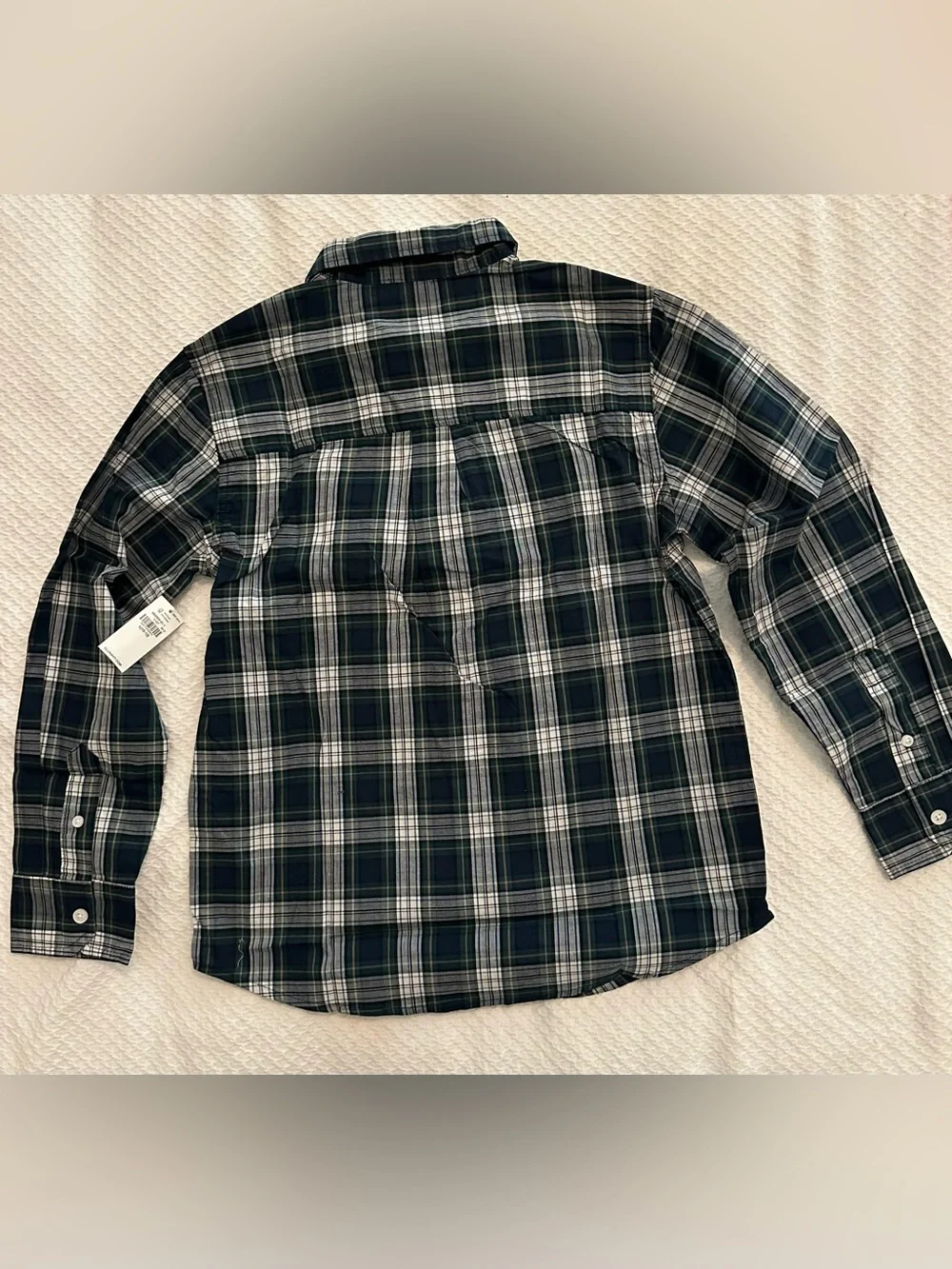 Old Navy, Built in Flex, Plaid Long Sleeve Shirt & Tie Set Sz L (10-12) NWT